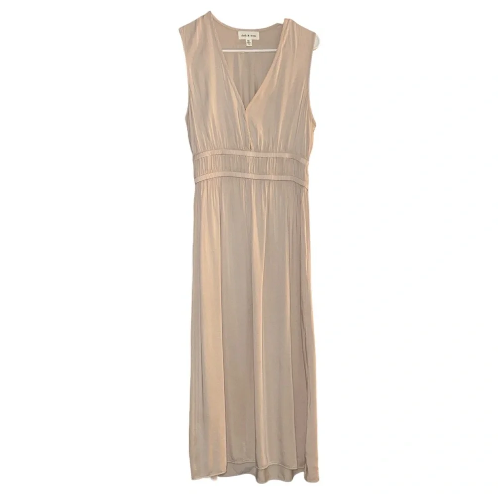 Anthropologie Cloth & Stone Sleeveless Deep-V Dress size small